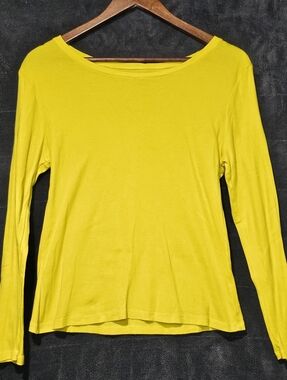 Old Navy Women’s XL Yellow Long Sleeve Tee Lightweight Layering Top
